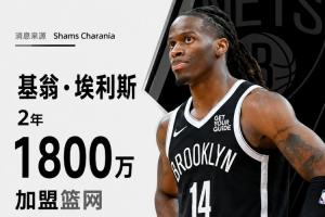 骑士清人!Shams:基翁·埃利斯和篮网签下2年1800万全额保障合同