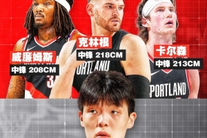 内线竞争加剧!克林根2米18&卡尔森2米13&罗威2米08 杨瀚森2米16